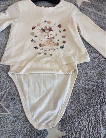 Bodie blouse 36 mois fille sergent major James a dit