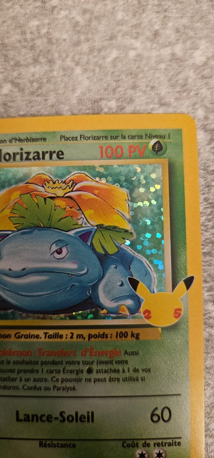 Carte Pokémon Florizarre Célébration 25 ans - photo numéro 3