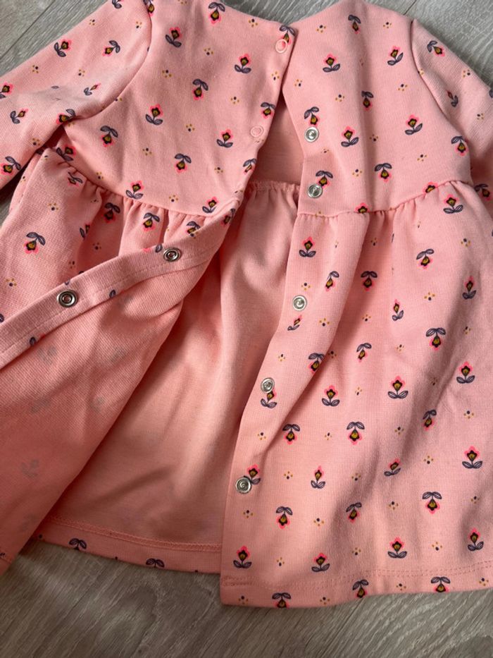 Robe hiver saumon et violet 9 mois - photo numéro 4