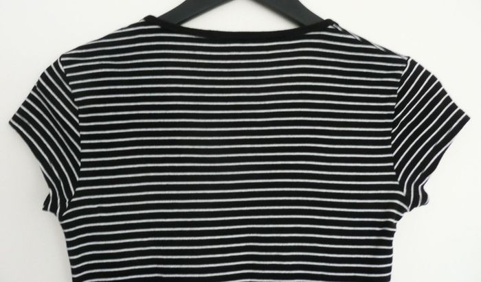 T shirt raye noir et blanc. Tex. Taille 38 - photo numéro 3