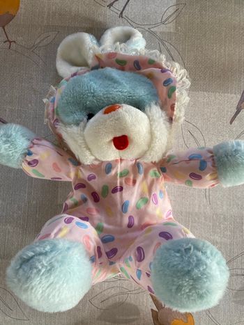 Peluche lapin bleu