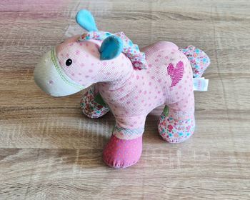Peluche doudou Cheval/Licorne Rose – GUND Baby – État Nickel