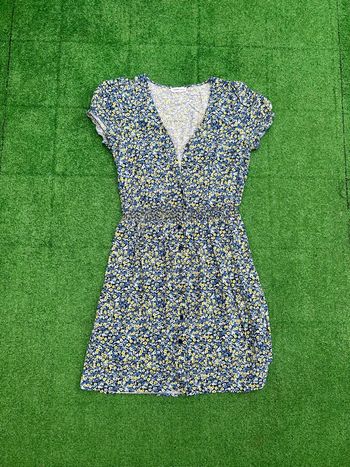 Robe fleurie Cache Cache bleu jaune XS 34