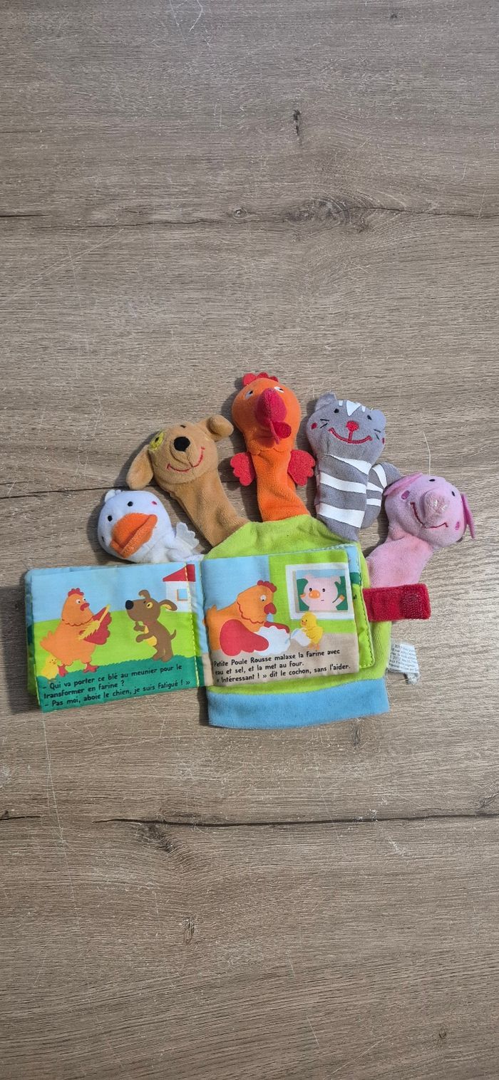 Livre gant marionnette Petite poule rousse - photo numéro 4
