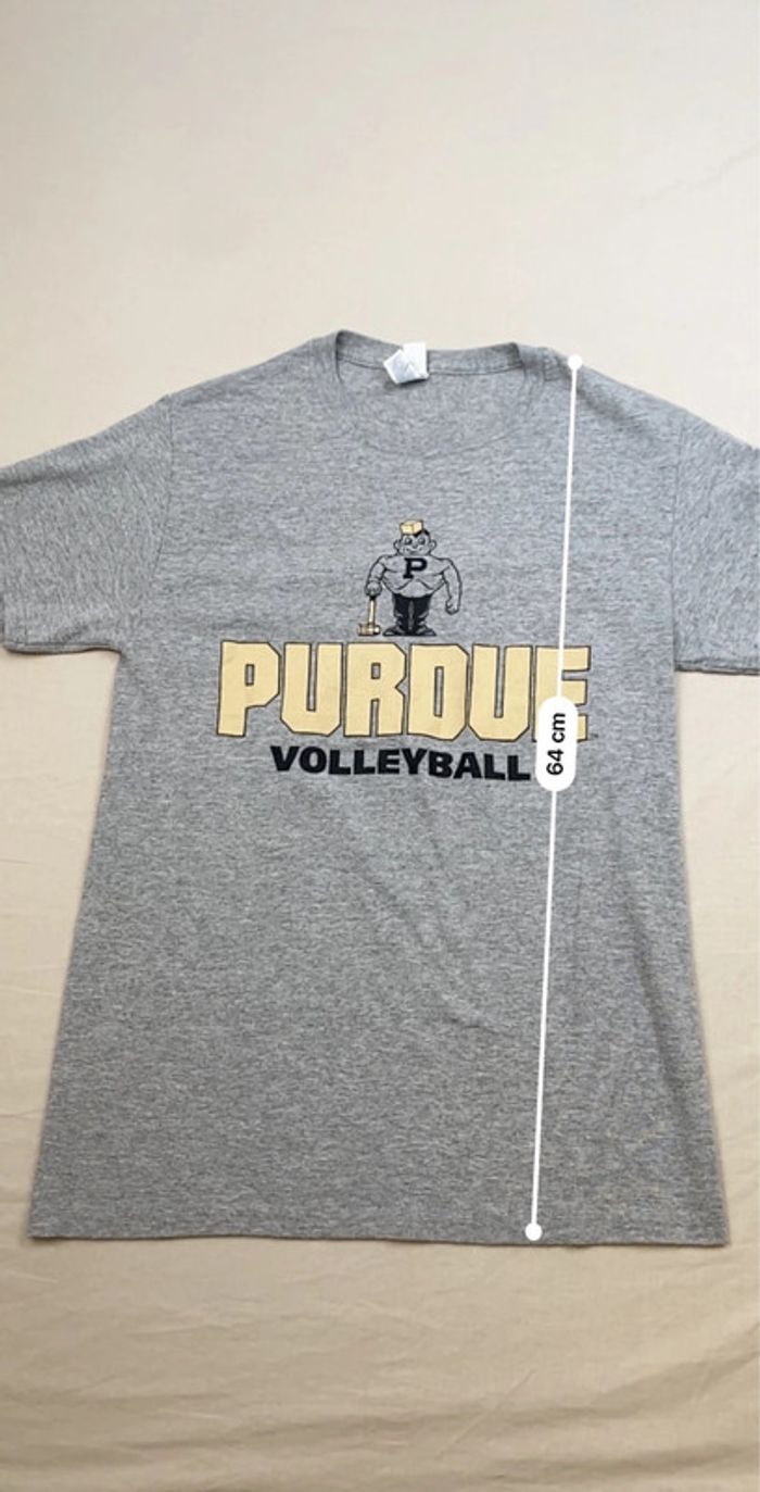 T-shirt Purdue Volleyball Gris – Sport USA – Homme S - photo numéro 4