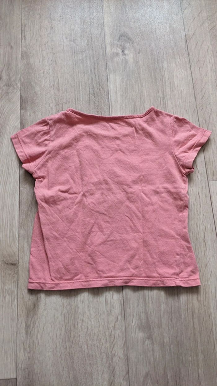 Tee-shirt rose coeur blanc 18 mois - photo numéro 4