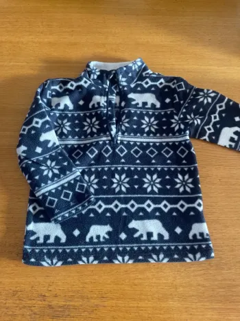 Pull polaire bleu 5 ans garçon