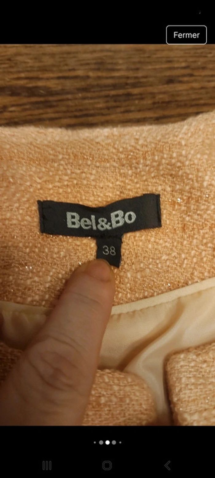 Blazer ouvert Bel & Bo taille 38 couleur Abricot - photo numéro 11