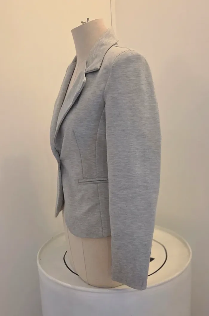 Blazer gris clair femme – Made in Italy - photo numéro 3