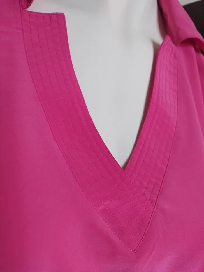 Top blouse rose pink fushia printemps été spring summer vintage - photo numéro 2