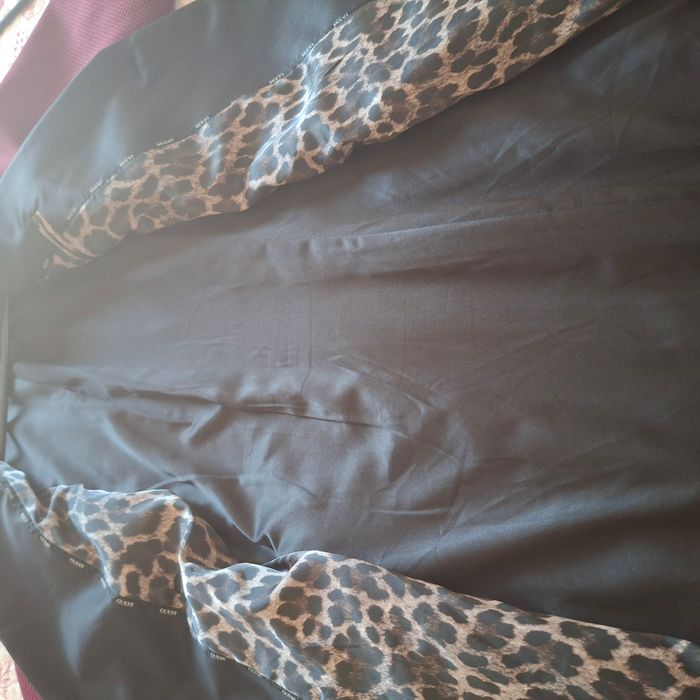 Veste longue femme à carreaux bordeaux et noir - Taille S - GUESS - photo numéro 9