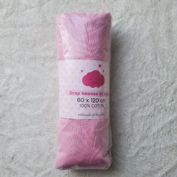 1 drap housse lit bébé en 60 X 120 cm