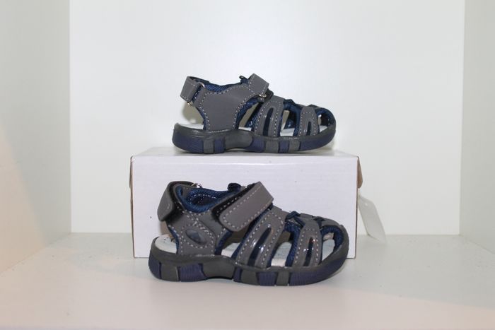 jolie sandales nus pieds grise et bleue 20 - photo numéro 1