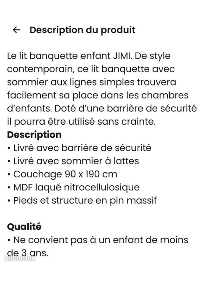 Lit enfant banquette - photo numéro 8