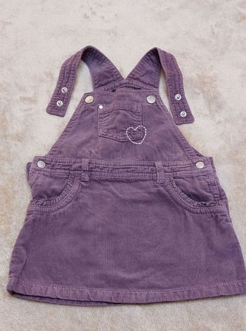 Jupe salopette velours bébé fille 12 mois