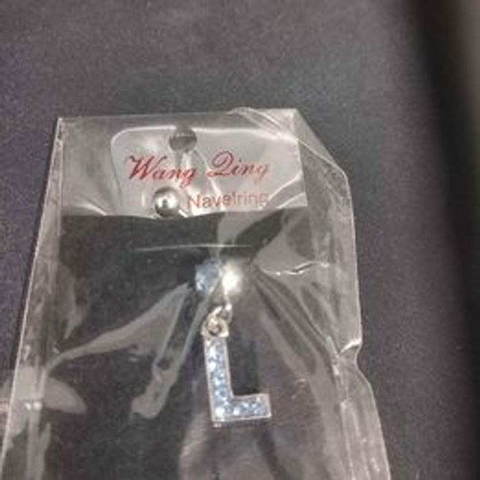 Piercing nombril avec strass bleu - photo numéro 2