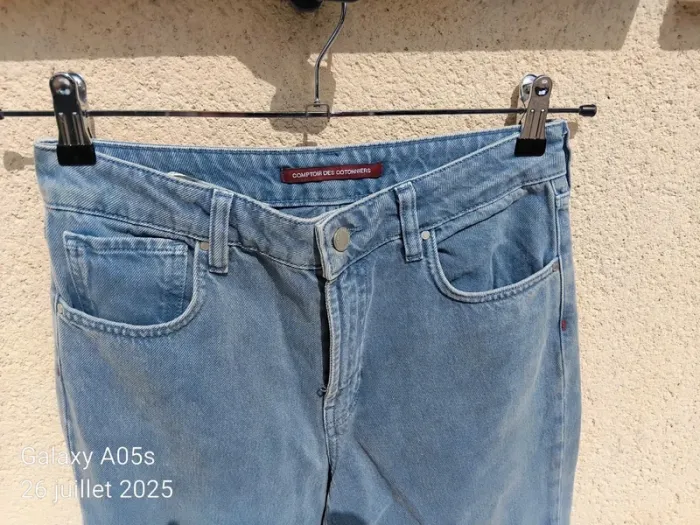 Jean taille haute Comptoir des cotonniers t36 100%coton neuf - photo numéro 5