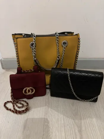 Lot de 3 sacs à main femme - Tom & Eva + modèles style chaîne