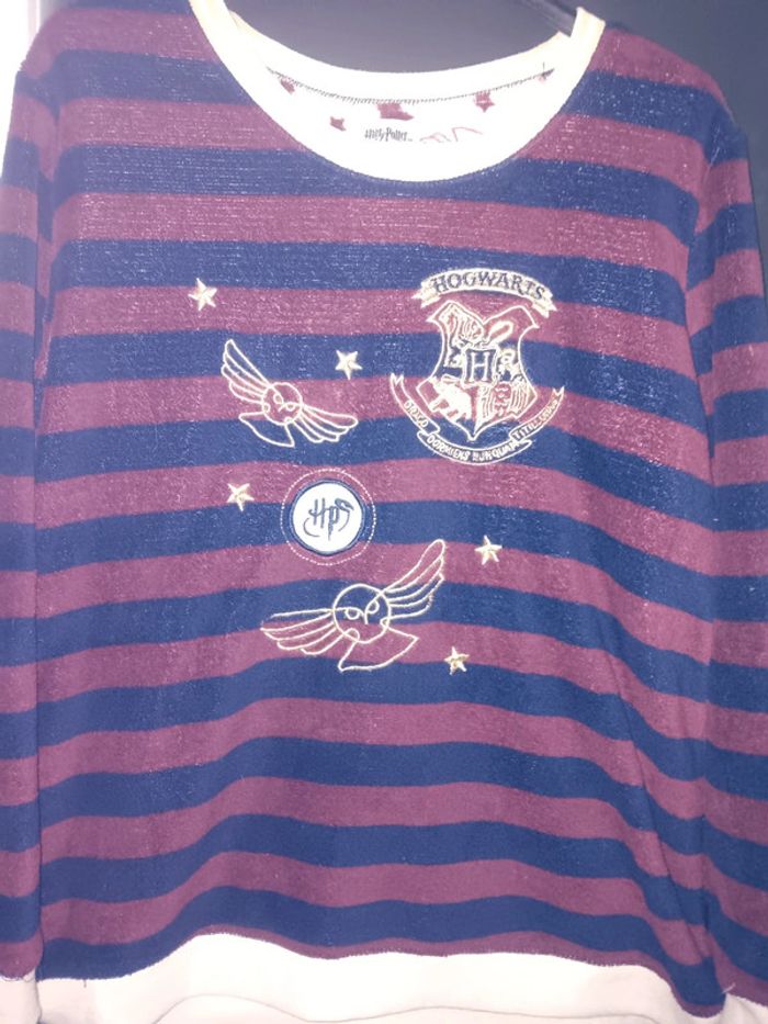 Pyjama Harry Potter rayé, motif hiboux et étoiles xl - photo numéro 2