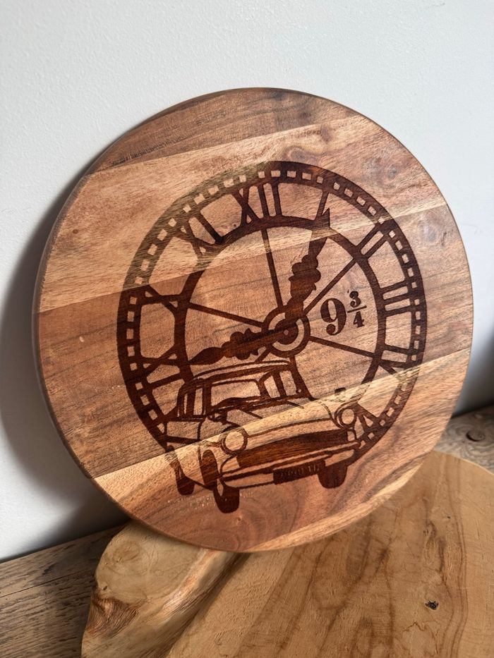Plateau décoratif acacia sur pieds Harry Potter