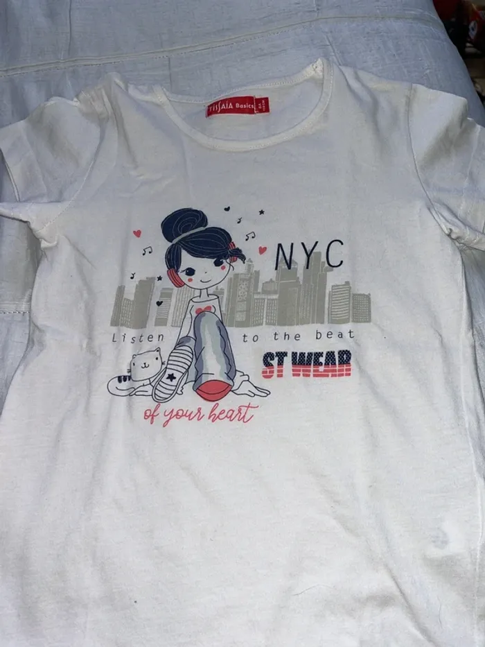 Lot de 2 tshirt fille manches courtes - photo numéro 4