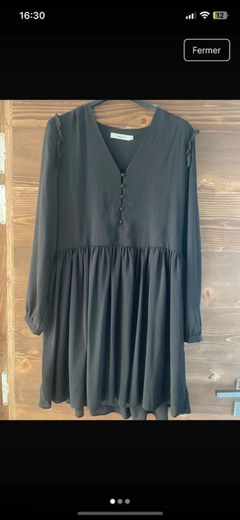 Robe noir pailletée argentée