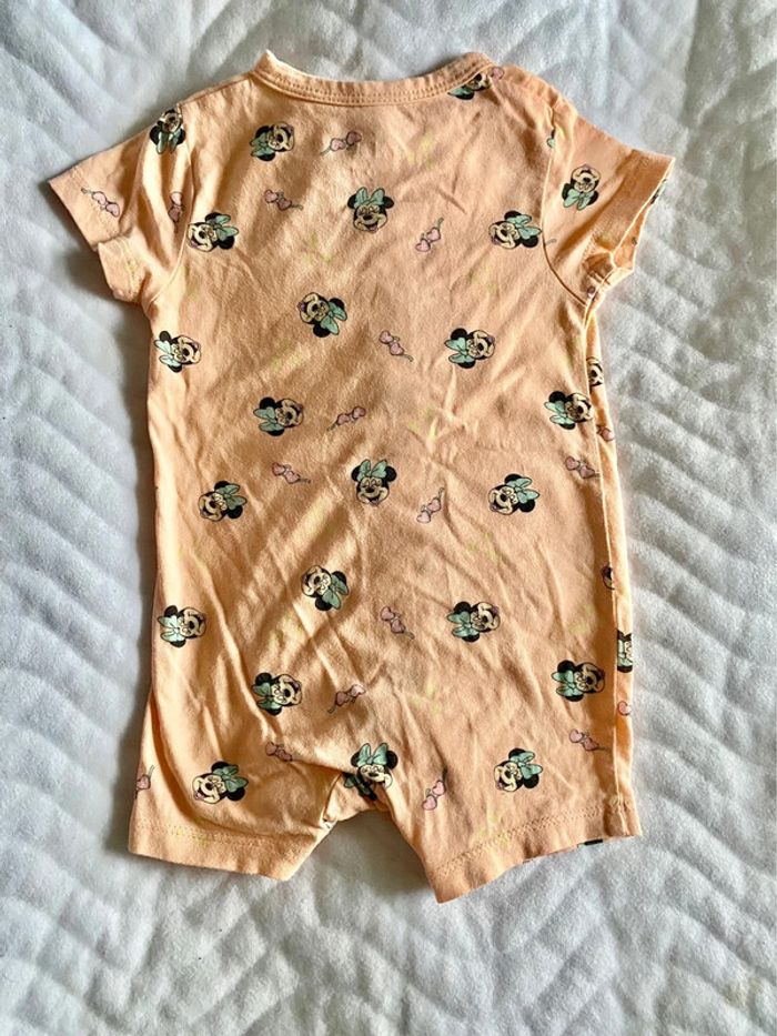 Combishort bébé Disney Minnie 6 mois orange - photo numéro 2
