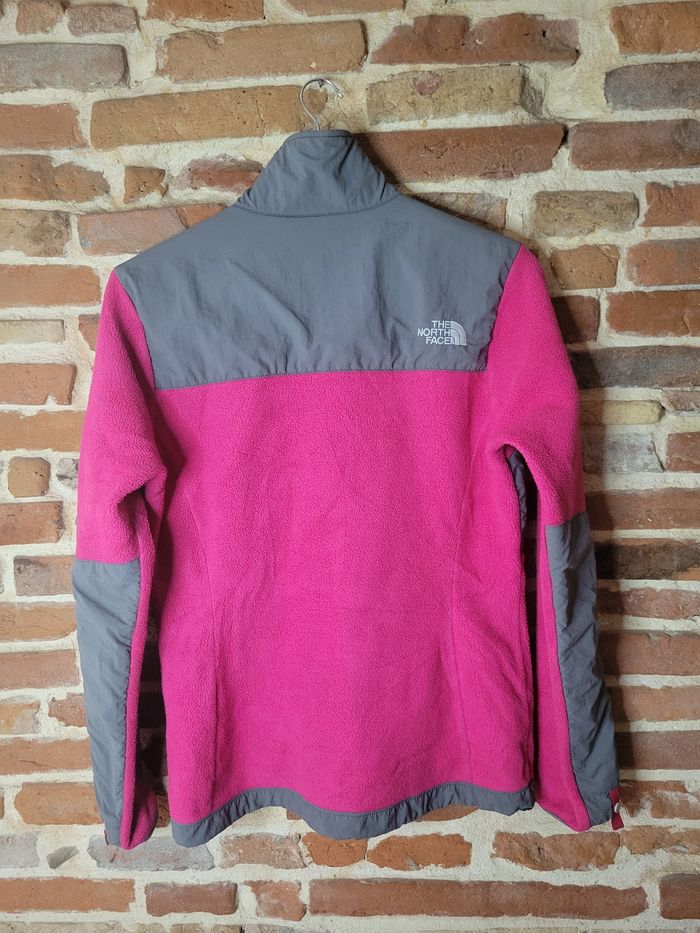 Veste polaire The North Face Denali  femme grise et rose  Taille S - photo numéro 2