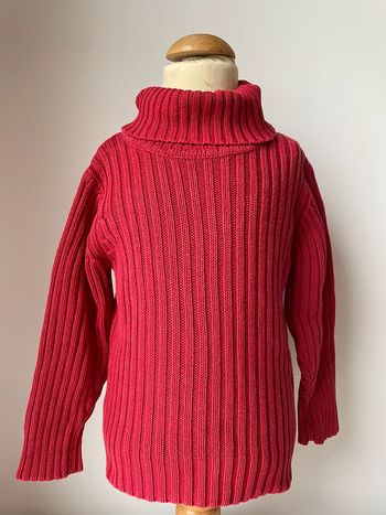 Pull col roulé rouge garçon