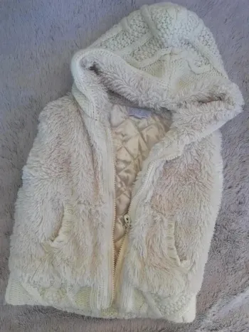 Gilet épais zippé sans manches fille 24mois