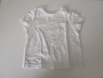 Tee-shirt manches courtes uni (Blanc) 9 mois (74 cm) Kiabi