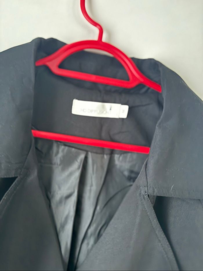 🧥 trench noir - femme - taille M - HD diffusion - neuf sans étiquette - photo numéro 4