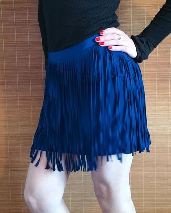 Mini jupe à franges Zara Taille 36