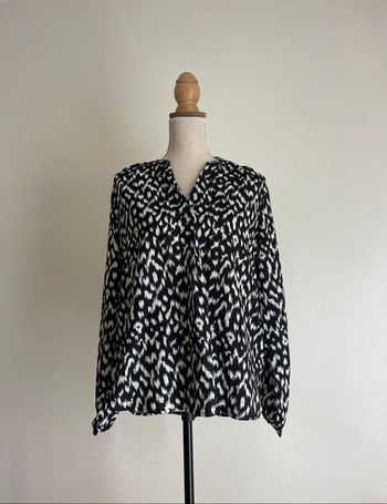 Blouse manches longues léopard Tex