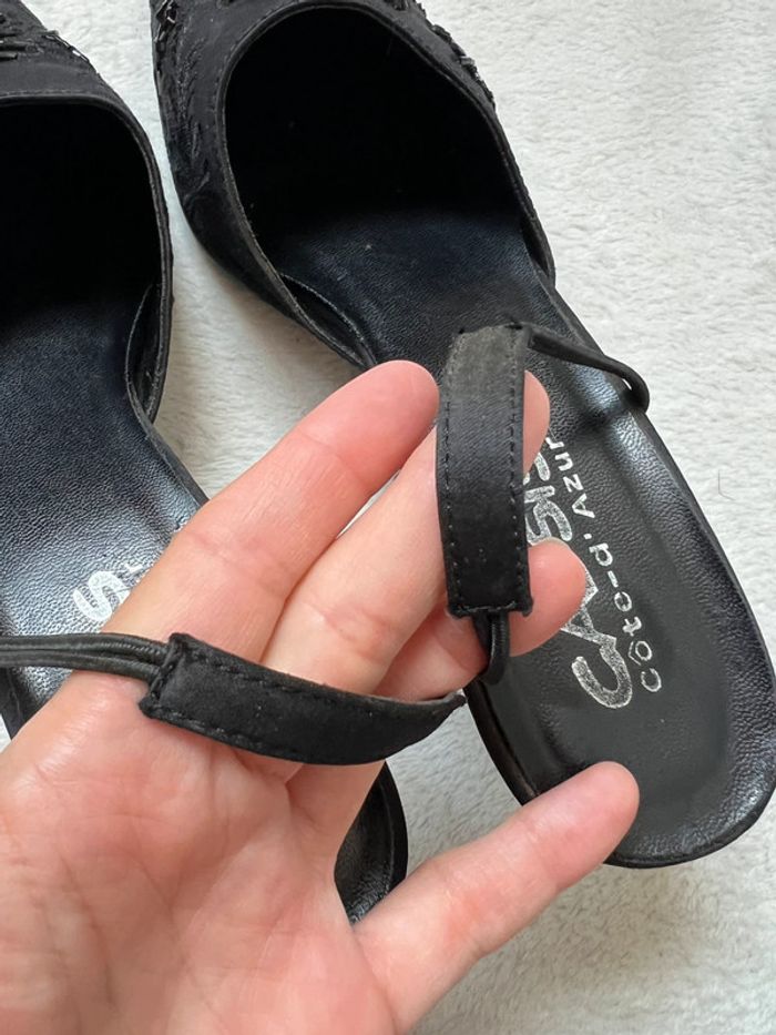 Mules bout pointu perles broderies Coquette Goth y2k - Pointure 40 - photo numéro 12