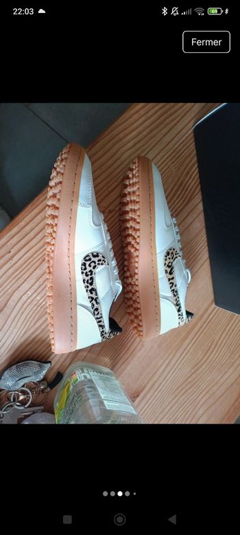 basket tennis Nike léopard
