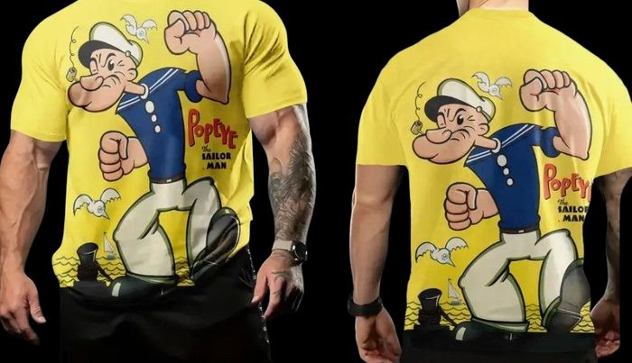 Tshort homme popeye dessin animé taille L - photo numéro 5