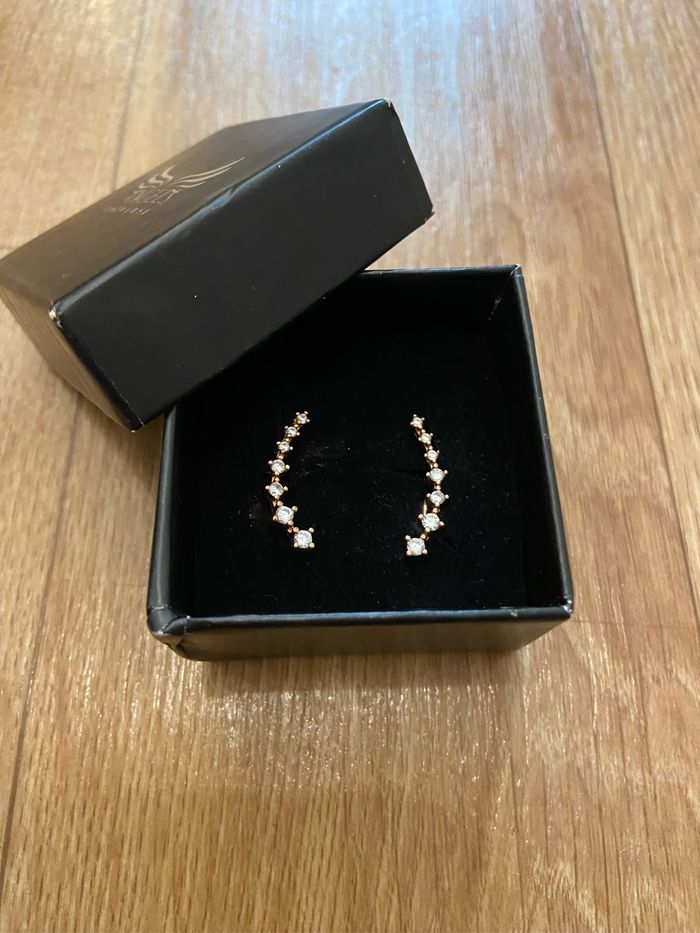 Boucles d’oreilles lobe or rose femme