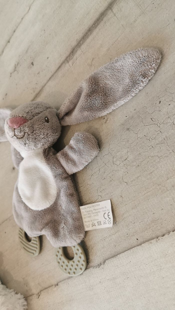 Peluche lapin gris - photo numéro 3