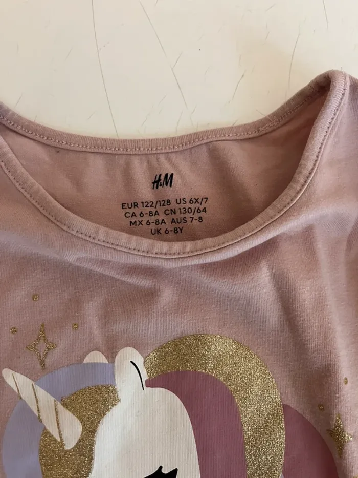 2 teeshirt fille licorne et autre - photo numéro 3