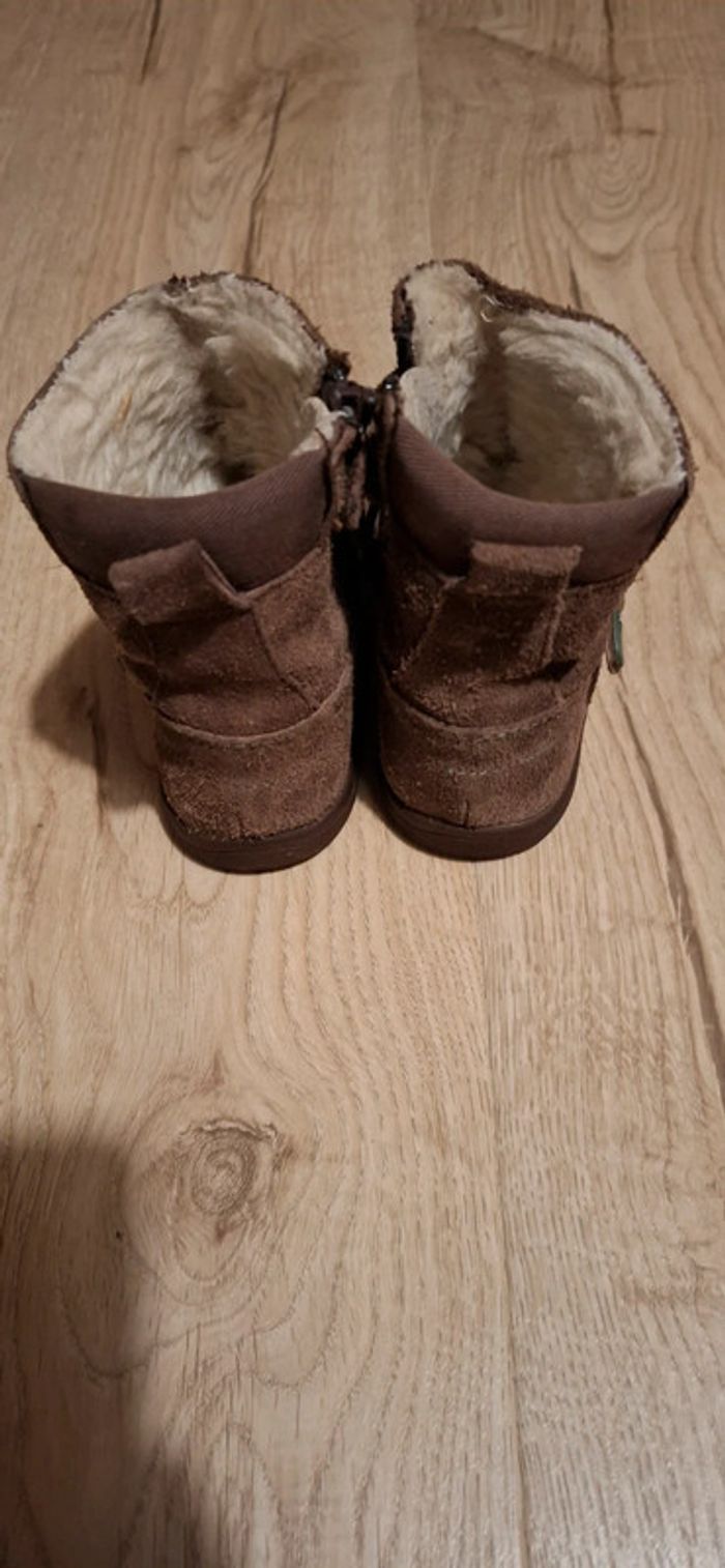 Bottines fourrées T23 TBE Vert Baudet - photo numéro 4