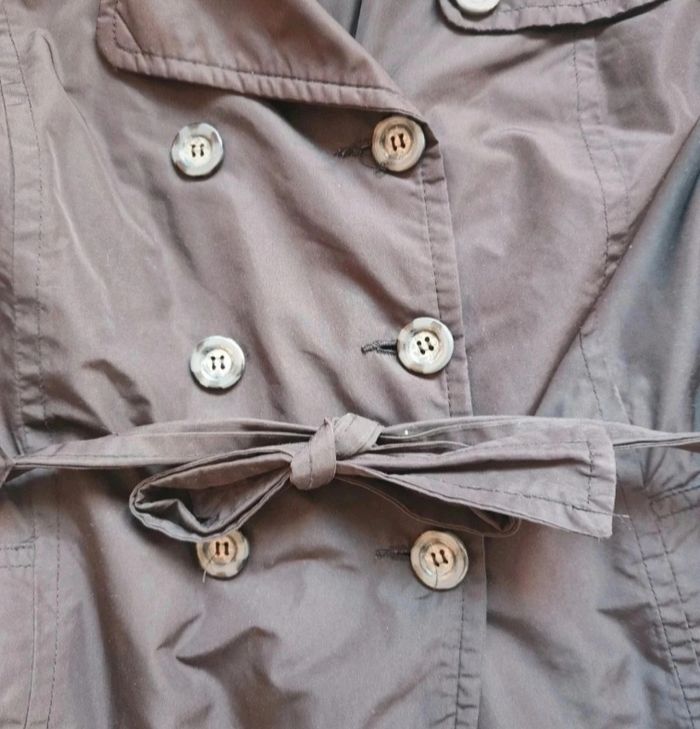 Trench court noir La Redoute – Taille 42 – ceinturé – mi-saison - photo numéro 5