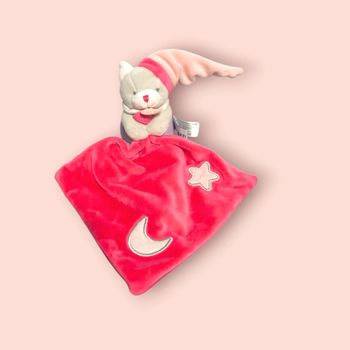 Doudou chat mouchoir rose Babynat