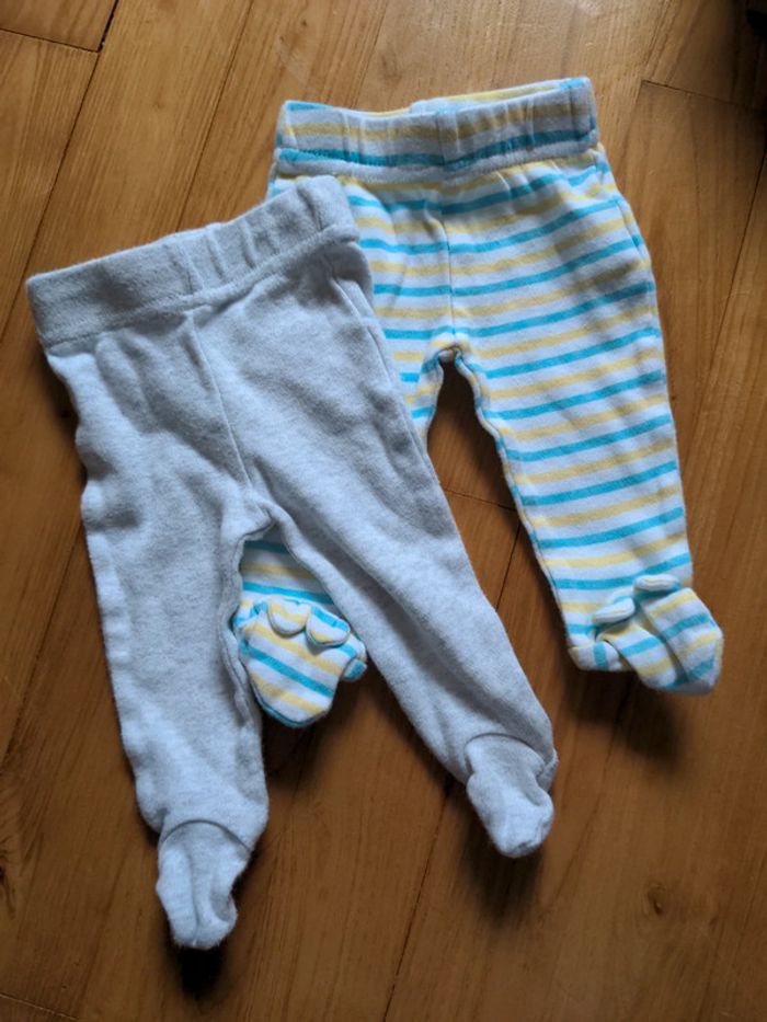 Lot 3 pantalons avec pieds - photo numéro 2