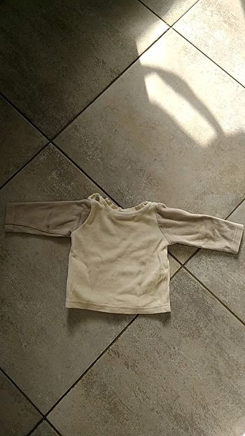 Pull beige marron clair 2/6 mois
