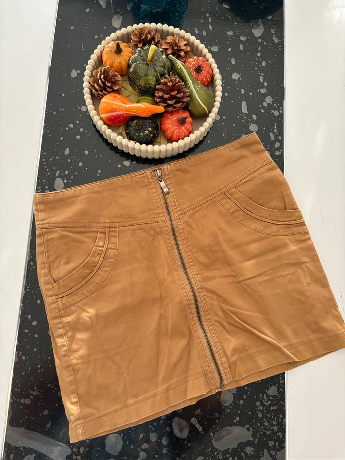 Jupe femme couleur camel