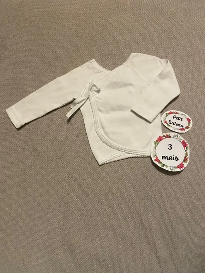 Brassière petit bateau 3 mois manches longues - photo numéro 2