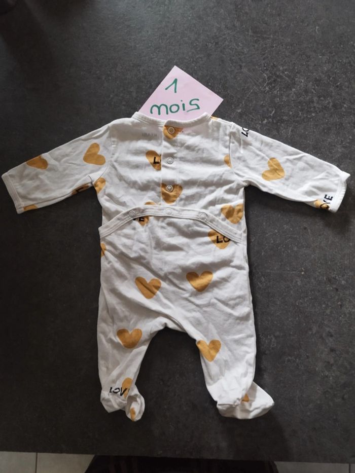 Pyjama léger coeur 1 mois - photo numéro 4