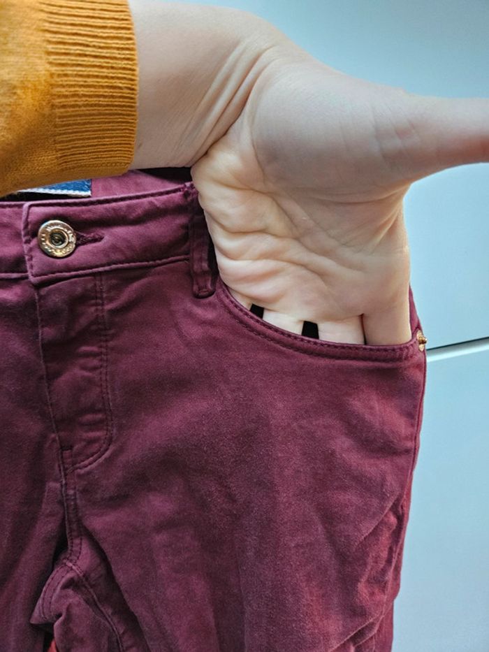 Pantalon bordeaux Massimo Dutti taille 36 - photo numéro 4