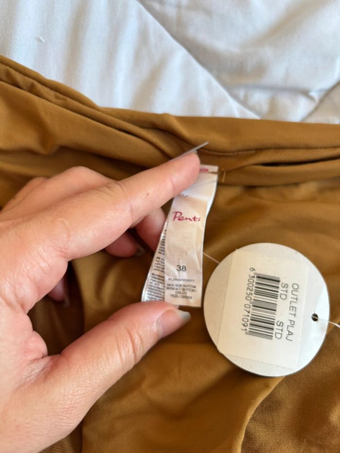 Bas de maillot de bain bikini marron vert Penti taille M/38 neuf - photo numéro 2